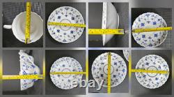 58 Vintage Myott Finlandia Staffordshire England Blue Cups Plates Bowls FREESHIP