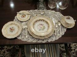 5pc place setting, Spode Golden Valley 12 sets, Made in England, 22K gold trim
