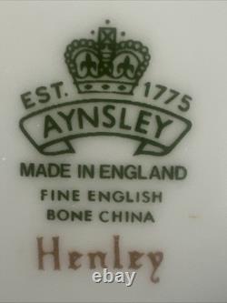 6 AYNSLEY HENLEY Demitasse Cup Saucer Tea Set Bone China England NEW
