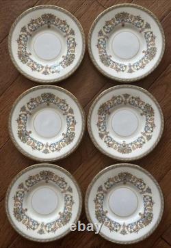 6 AYNSLEY HENLEY Demitasse Cup Saucer Tea Set Bone China England NEW