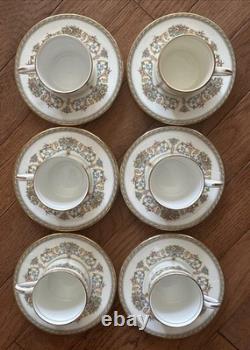 6 AYNSLEY HENLEY Demitasse Cup Saucer Tea Set Bone China England NEW