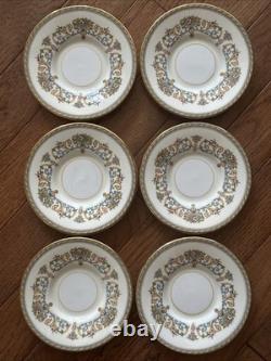 6 AYNSLEY HENLEY Demitasse Cup Saucer Tea Set Bone China England NEW