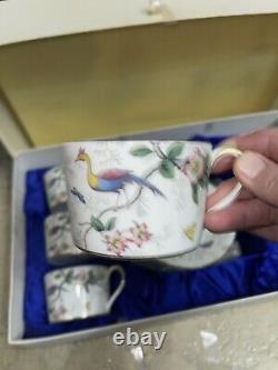 (6) Coalport Paradise Fine Bone China Cup & Saucer Set In Original Box ENGLAND
