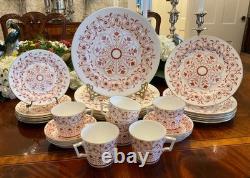 6 Five Piece Place Settings Royal Crown Derby Iron Red Bone China Dinnerware Set