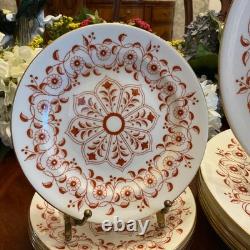 6 Five Piece Place Settings Royal Crown Derby Iron Red Bone China Dinnerware Set
