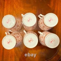 6 Five Piece Place Settings Royal Crown Derby Iron Red Bone China Dinnerware Set
