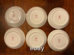 6 Five Piece Place Settings Royal Crown Derby Iron Red Bone China Dinnerware Set