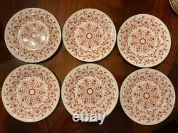 6 Five Piece Place Settings Royal Crown Derby Iron Red Bone China Dinnerware Set