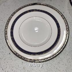 6 Pc Royal Worcester China England Mountbatten Cobalt Blue & Gold Dinner Setting