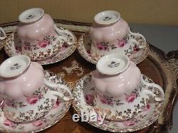 6 Royal Albert Bone China Bridesmaid Teacup & Saucer Sets Pink Roses England