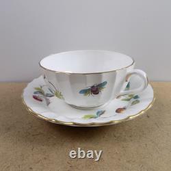 6 Royal Worcester Strawberry Fair Cream Soup Bowl Sets Bone China England VGC
