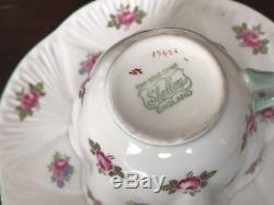 6 Shelley Bone China Rosebud Cup Saucer Sets England 13426 Dainty