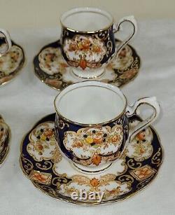 6 sets of Royal Albert Heirloom / Imari Demitasse Cups and Saucers