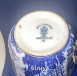 60 Piece Set Royal Crown Derby Blue Mikado Full Place Settings Tea Cake Platter