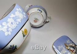 60s SPODE China England MARITIME ROSE Pattern R4118 Set Creamer Cover Sugar Bowl