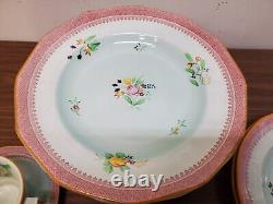 61 Piece Set Adams Calyx Ware Lowestoft Pattern 2087 Ironstone Dinnerware China