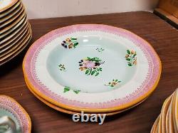 61 Piece Set Adams Calyx Ware Lowestoft Pattern 2087 Ironstone Dinnerware China