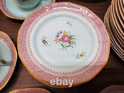 61 Piece Set Adams Calyx Ware Lowestoft Pattern 2087 Ironstone Dinnerware China