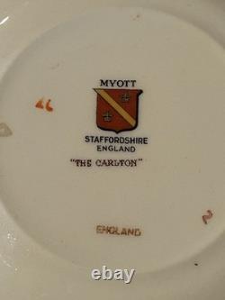 61p 1930 MYOTT China Staffordshire England Carlton Dinner Service X10 Free Ship