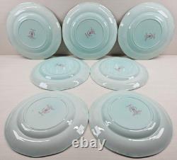 7 Adams China Singapore Bird Luncheon Plates Set Vintage Floral Old England Lot