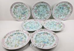 7 Adams China Singapore Bird Luncheon Plates Set Vintage Floral Old England Lot
