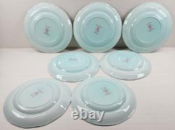 7 Adams China Singapore Bird Luncheon Plates Set Vintage Floral Old England Lot