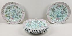 7 Adams China Singapore Bird Luncheon Plates Set Vintage Floral Old England Lot