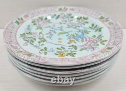 7 Adams China Singapore Bird Luncheon Plates Set Vintage Floral Old England Lot