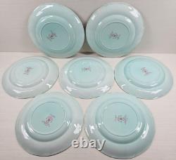 7 Adams China Singapore Bird Luncheon Plates Set Vintage Floral Old England Lot