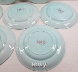 7 Adams China Singapore Bird Luncheon Plates Set Vintage Floral Old England Lot