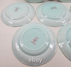 7 Adams China Singapore Bird Luncheon Plates Set Vintage Floral Old England Lot