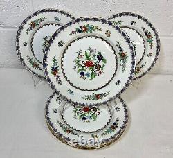7 PC Set of ANTIQUE by Adderley Bone China Luncheon Plates 8-3/4 RARE England