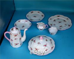 7 Piece Vintage Tea Set SHELLEY FINE BONE CHINA, ENGLAND.'ROSE SPRAY' 13545