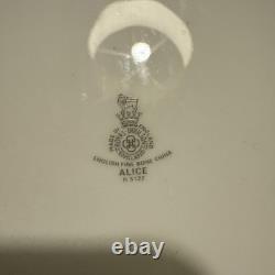 7 Royal Doulton Fine China'Alice' 10.5 Inch Dinner Plates Made In England Set