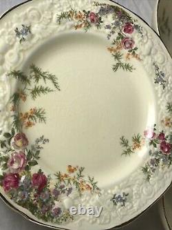 72 Pcs. Antique Crown Ducal China pattern Rosalie Dinner set England Circa 1930