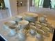 78 Piece Set Vtg Wedgewood China England White Hedge Rose Pattern