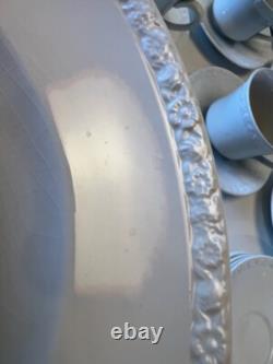 78 Piece Set Vtg Wedgewood China England White Hedge Rose Pattern