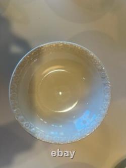 78 Piece Set Vtg Wedgewood China England White Hedge Rose Pattern