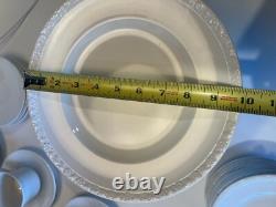 78 Piece Set Vtg Wedgewood China England White Hedge Rose Pattern