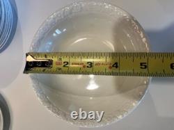 78 Piece Set Vtg Wedgewood China England White Hedge Rose Pattern