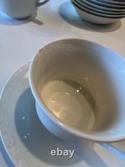 78 Piece Set Vtg Wedgewood China England White Hedge Rose Pattern