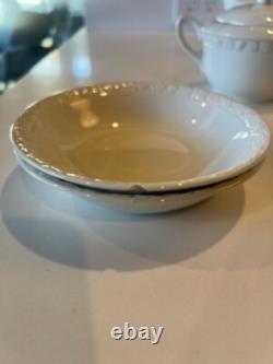 78 Piece Set Vtg Wedgewood China England White Hedge Rose Pattern