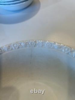 78 Piece Set Vtg Wedgewood China England White Hedge Rose Pattern