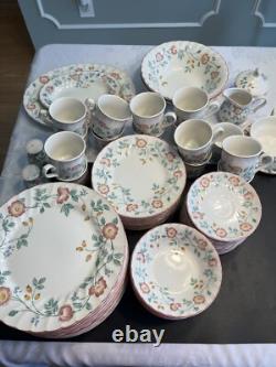 79pc Churchill China Briar Rose Floral Dinnerware Set Staffordshire England
