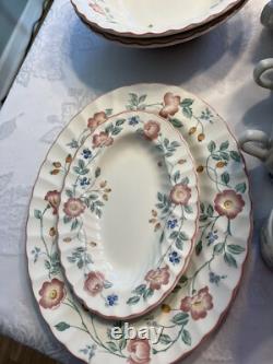 79pc Churchill China Briar Rose Floral Dinnerware Set Staffordshire England