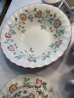 79pc Churchill China Briar Rose Floral Dinnerware Set Staffordshire England