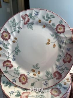 79pc Churchill China Briar Rose Floral Dinnerware Set Staffordshire England