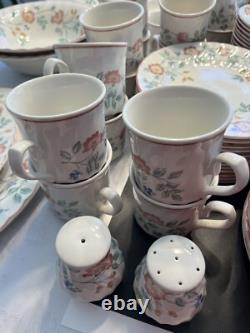 79pc Churchill China Briar Rose Floral Dinnerware Set Staffordshire England