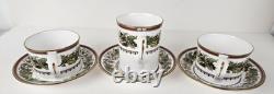 7PC Spode Christmas Rose Cup/Mug & Saucer Set Bone China Retired England