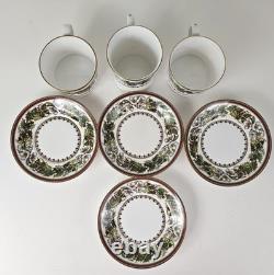 7PC Spode Christmas Rose Cup/Mug & Saucer Set Bone China Retired England
